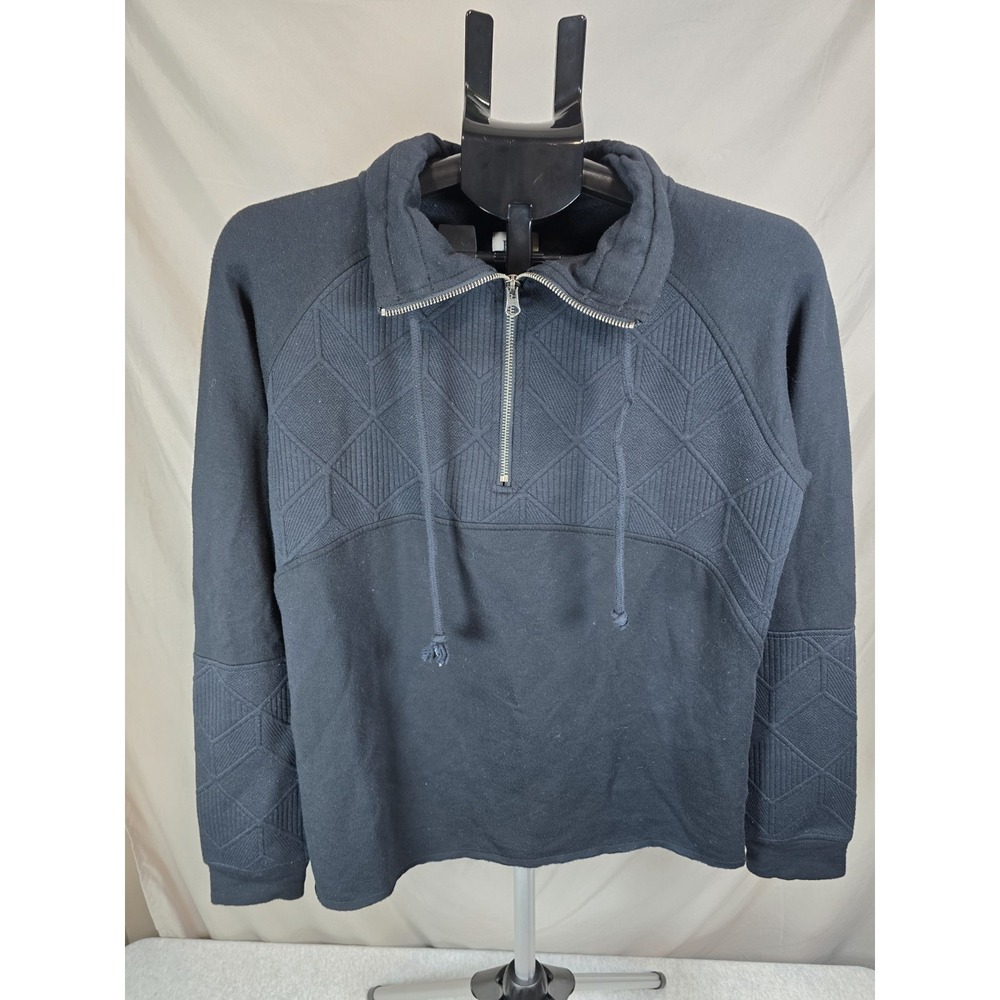 BKE Mens Large Black Quarter Zip Sweater In Large L